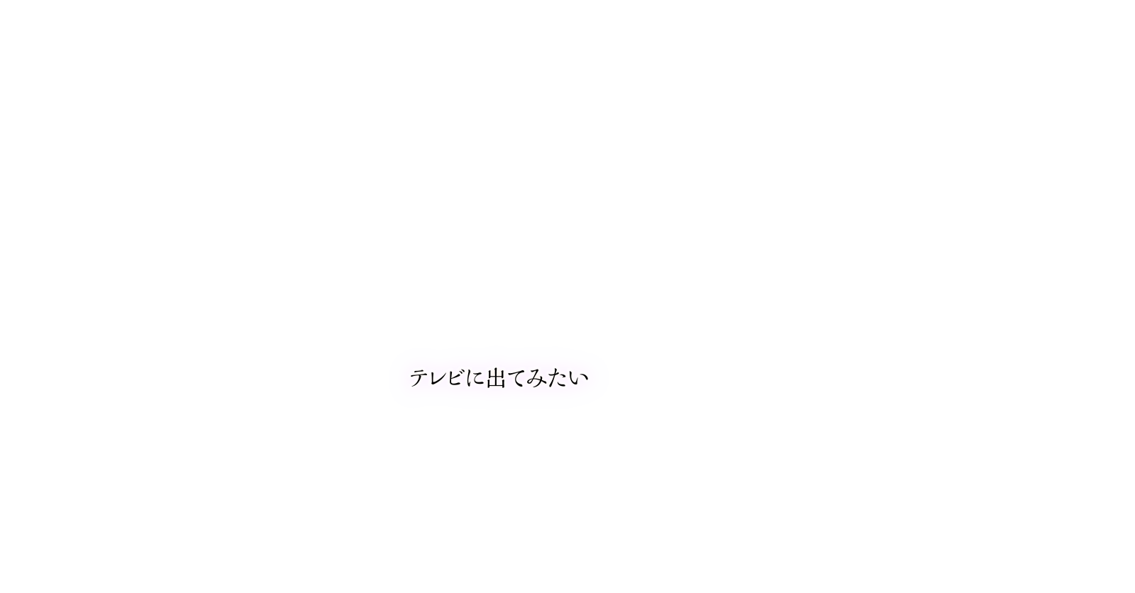 テレビに出てみたい